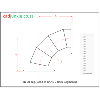 Pipe Bends: 2D Flanged 90 deg Medium Radius (5 Segments)