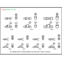 2D - Crane Balancing Valve D931-PF Set (15 to 54mm)